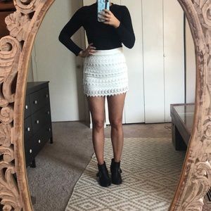 NWT Tiered Lace Mini Skirt